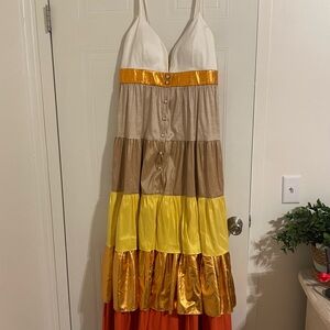 Kimberly Goldson Multicolor Maxi Dress